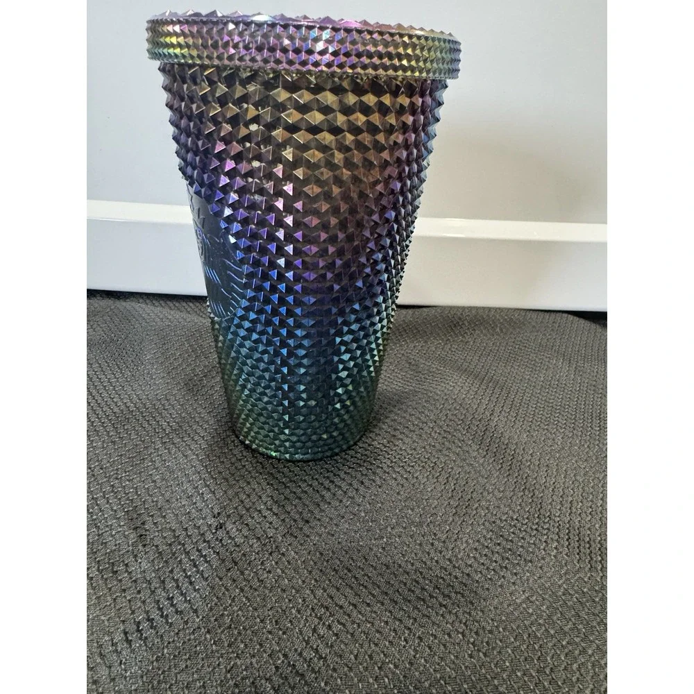 Starbucks Oil‎ Slick Rainbow Studded Tumbler 16oz. Grande Cold Cup 2023 NO STRAW